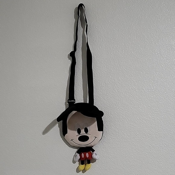 Disney Mickey Mouse Flat Plush Small 10" Crossbody Bag - Picture 3 of 6